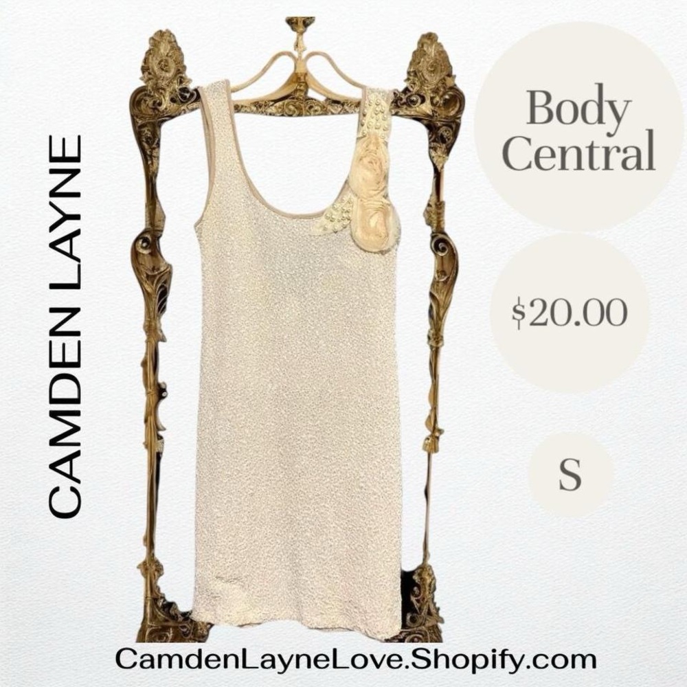 Body Central Cream Sleeveless Dress - Picture 2 of 7